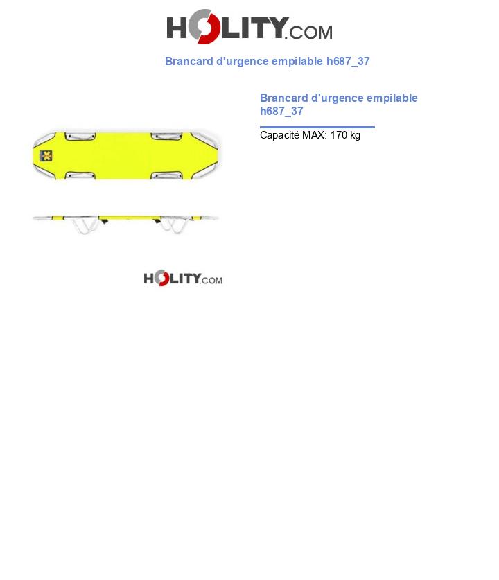 Brancard d'urgence empilable h687_37