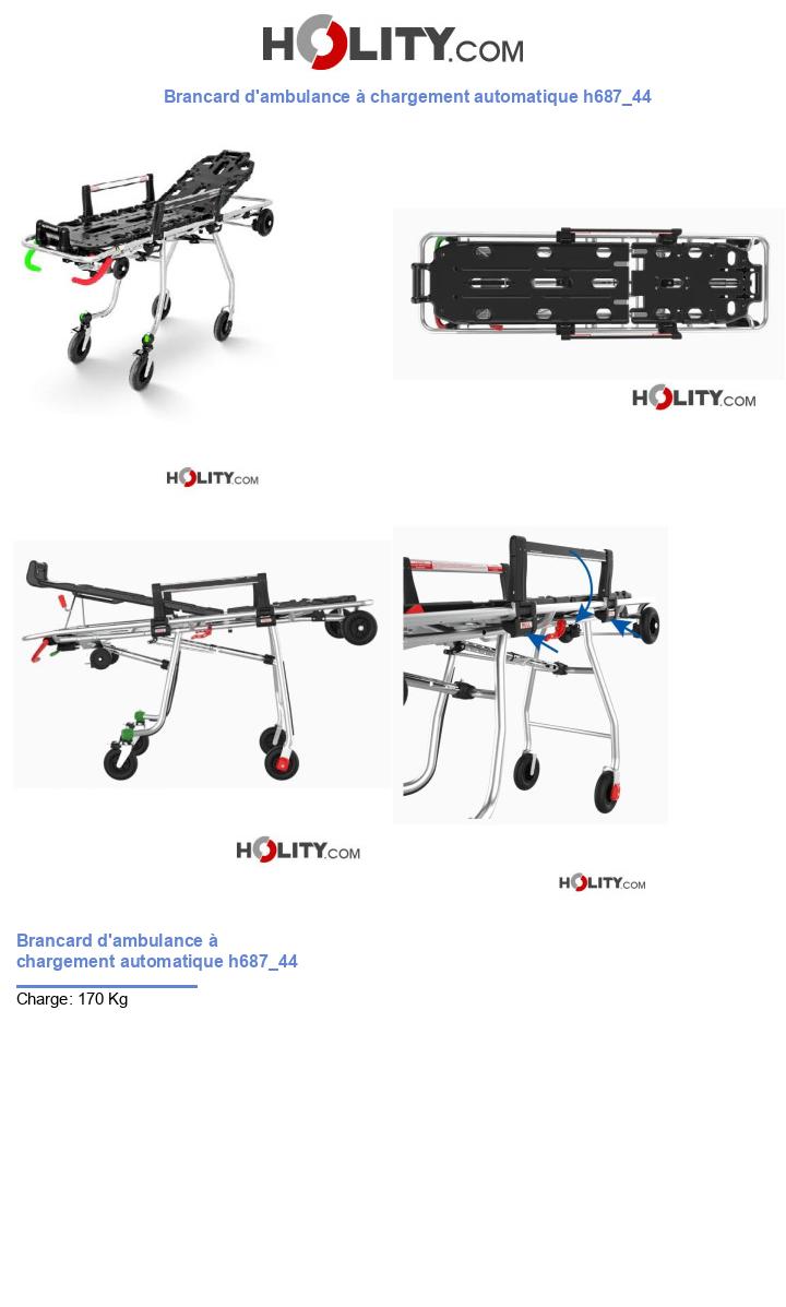 Brancard d'ambulance à chargement automatique h687_44
