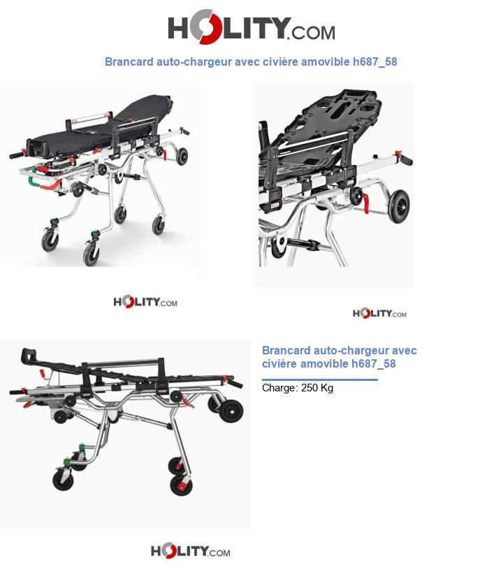 Brancard auto-chargeur avec civière amovible h687_58
