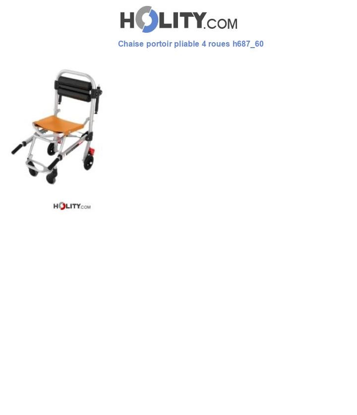 Chaise portoir pliable 4 roues h687_60