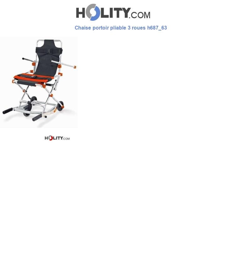 Chaise portoir pliable 3 roues h687_63