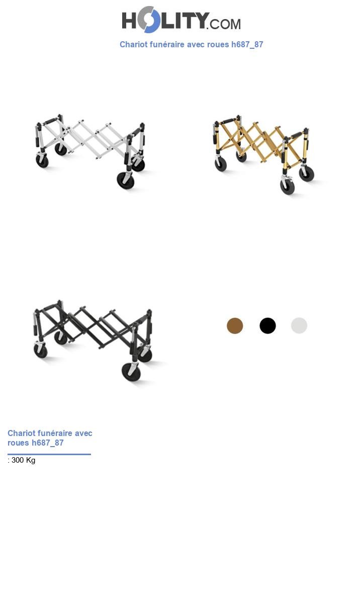 Chariot funéraire avec roues h687_87