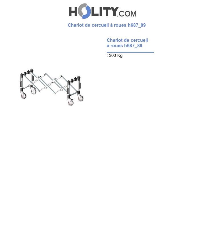 Chariot de cercueil à roues h687_89