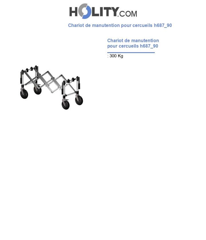 Chariot de manutention pour cercueils h687_90