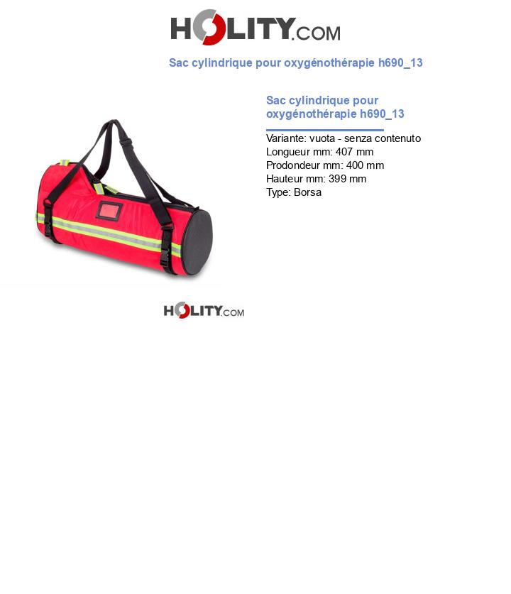 Sac cylindrique pour oxygénothérapie h690_13