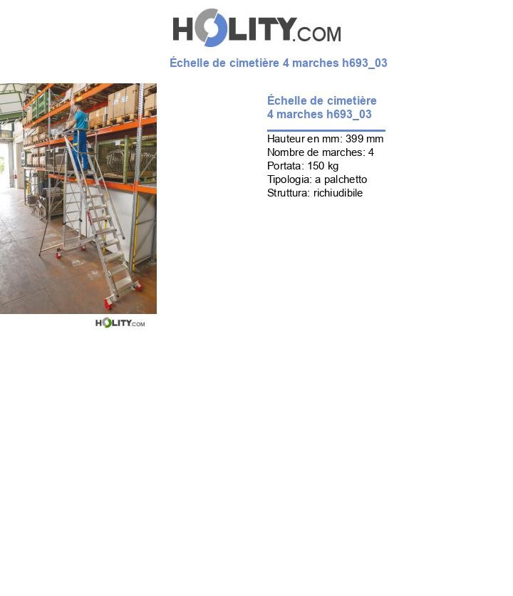 Échelle de cimetière 4 marches h693_03