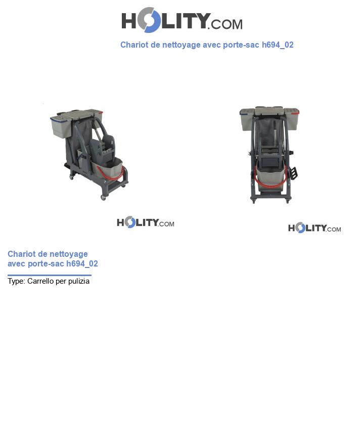 Chariot de nettoyage avec porte-sac h694_02