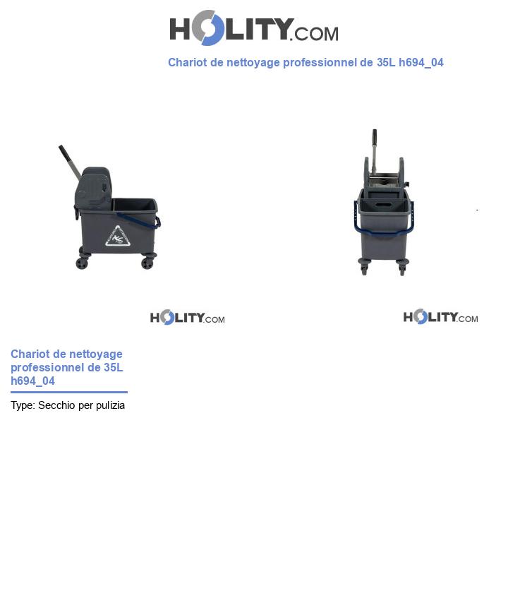 Chariot de nettoyage professionnel de 35L h694_04