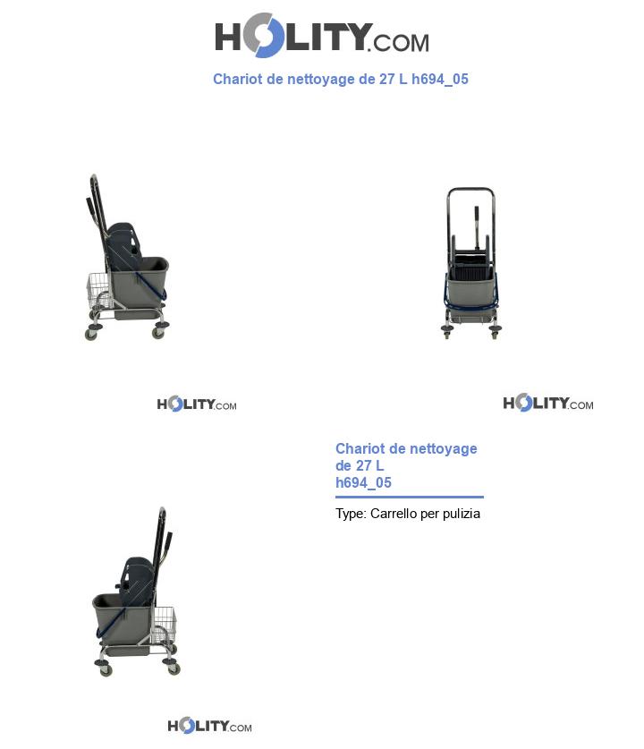 Chariot de nettoyage de 27 L h694_05