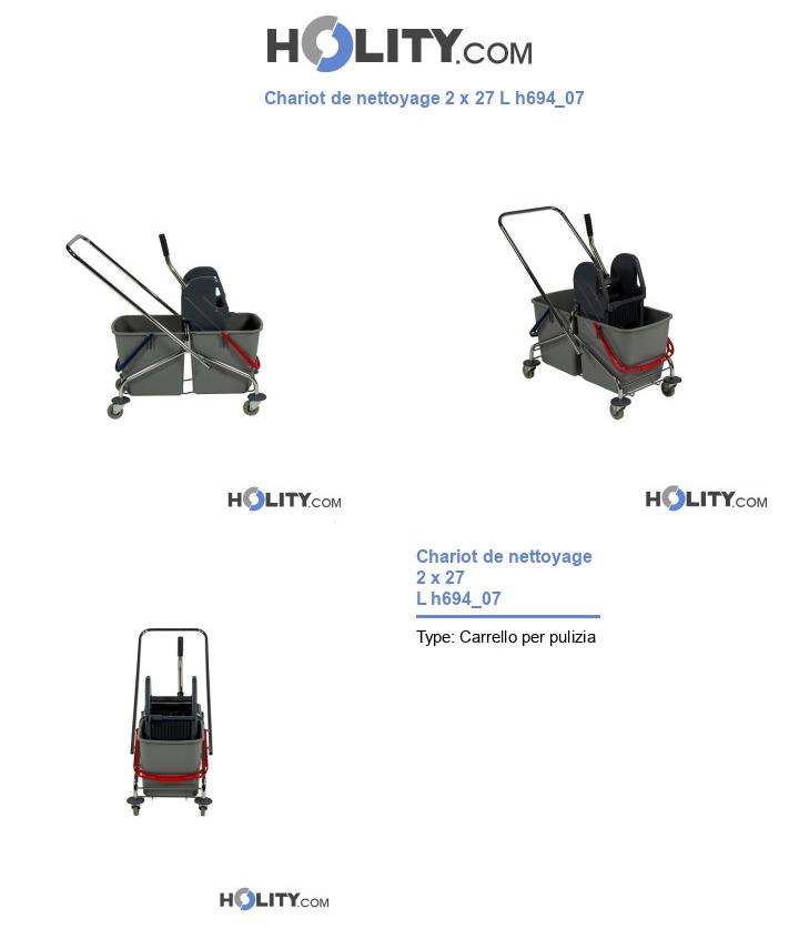 Chariot de nettoyage 2 x 27 L h694_07