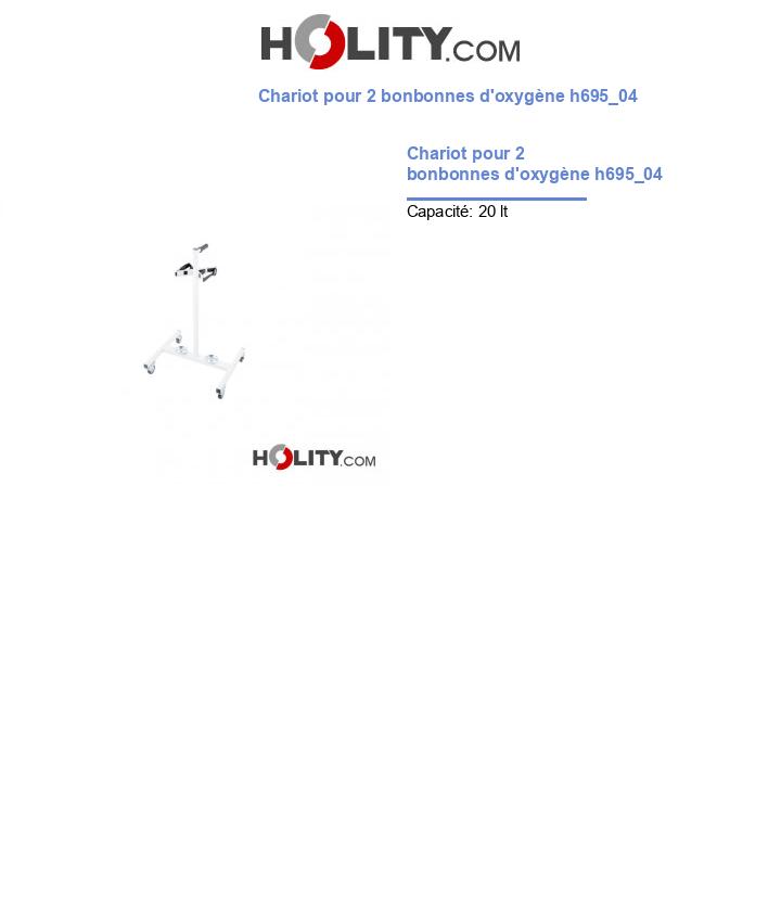 Chariot pour 2 bonbonnes d'oxygène h695_04