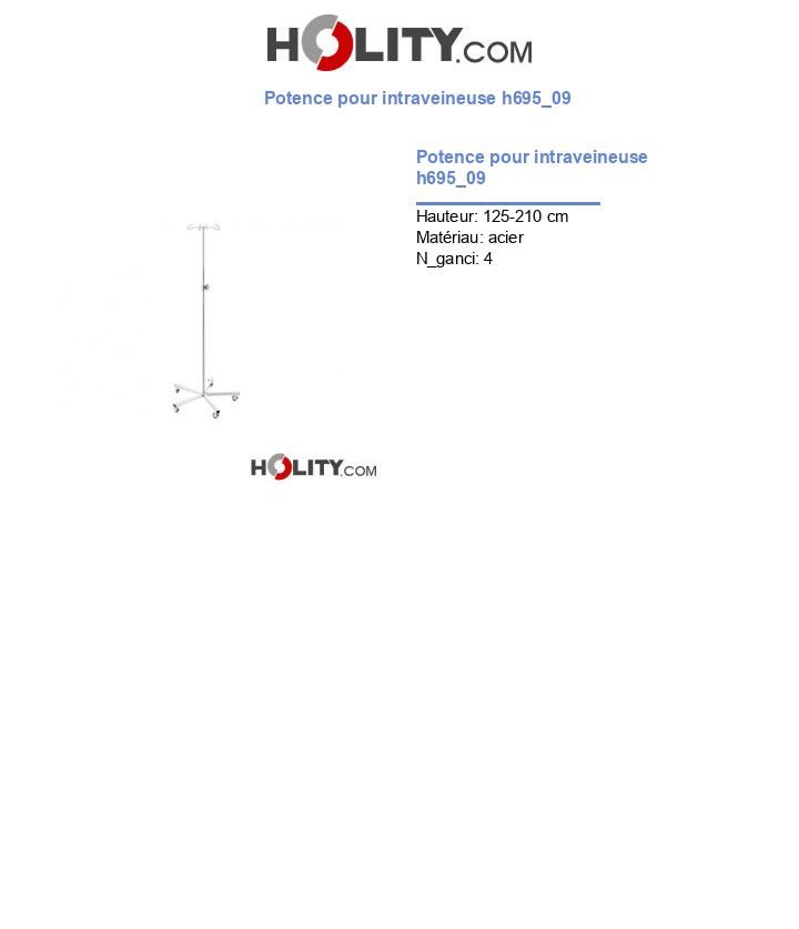 Potence pour intraveineuse h695_09