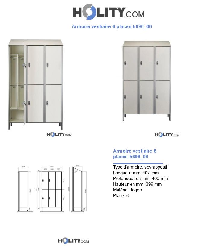 Armoire vestiaire 6 places h696_06