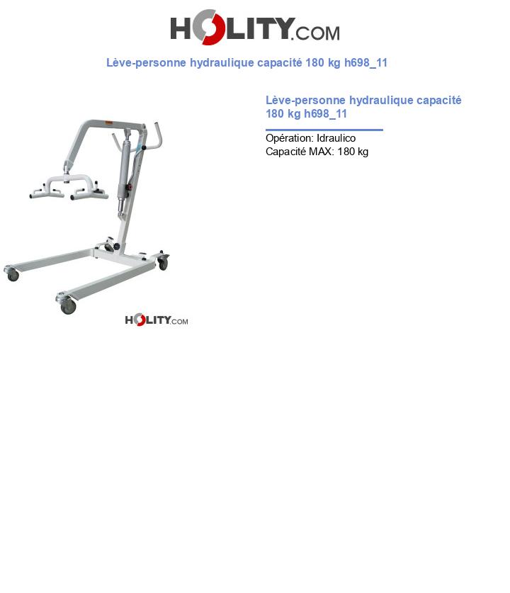Lève-personne hydraulique capacité 180 kg h698_11