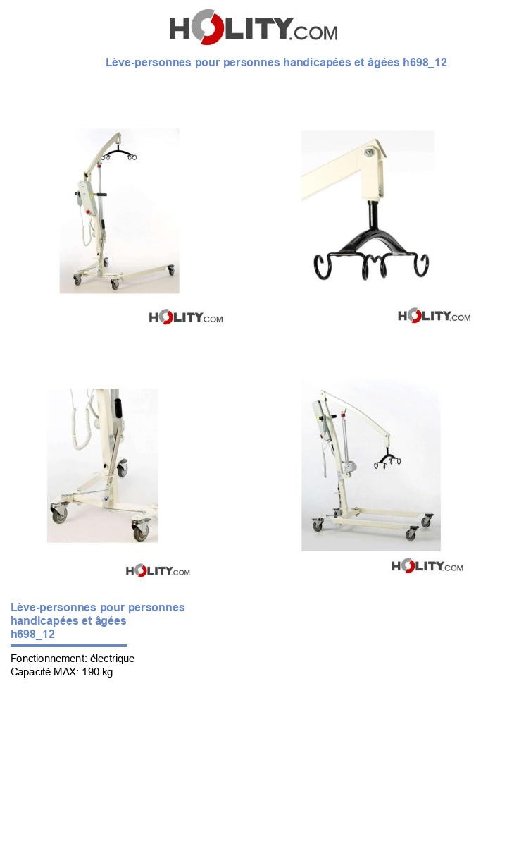 Lève-personnes pour personnes handicapées et âgées h698_12
