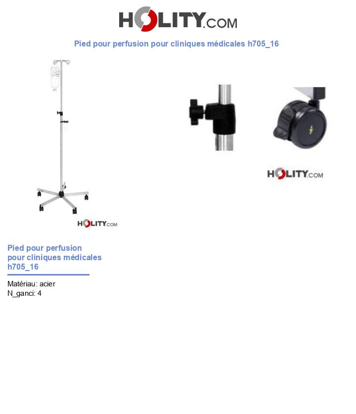 Pied pour perfusion pour cliniques médicales h705_16