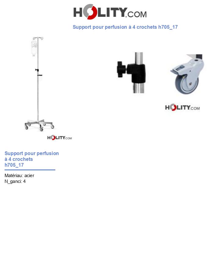 Support pour perfusion à 4 crochets h705_17