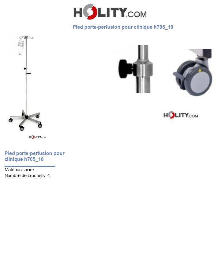 Pied porte-perfusion pour clinique h705_18