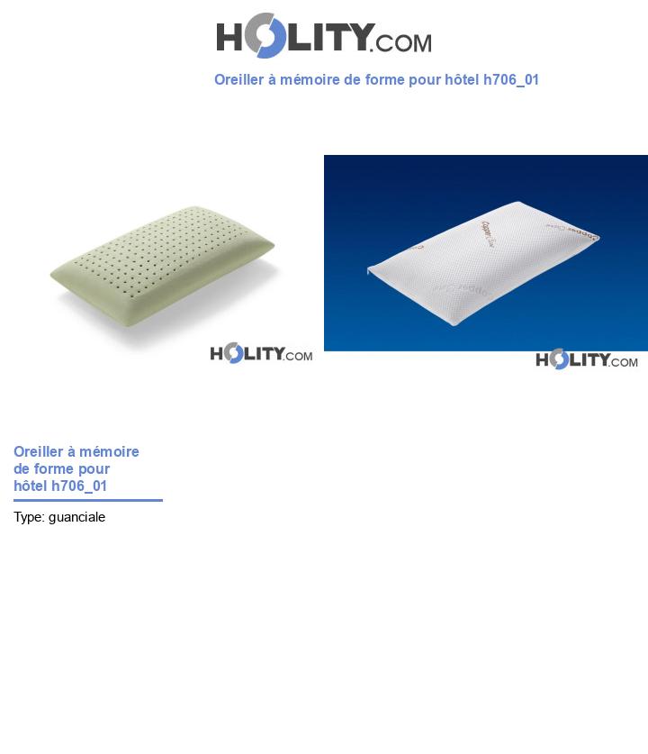 Oreiller à mémoire de forme pour hôtel h706_01