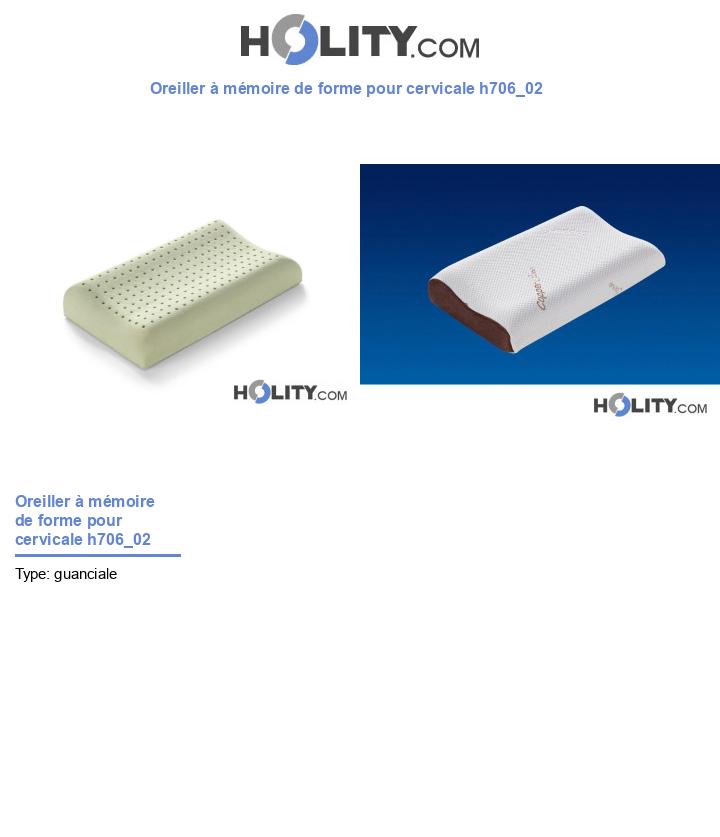 Oreiller à mémoire de forme pour cervicale h706_02