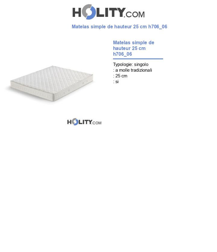 Matelas simple de hauteur 25 cm h706_06