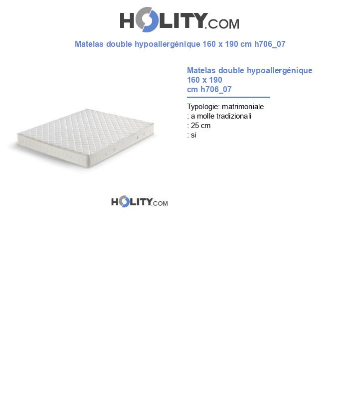 Matelas double hypoallergénique 160 x 190 cm h706_07