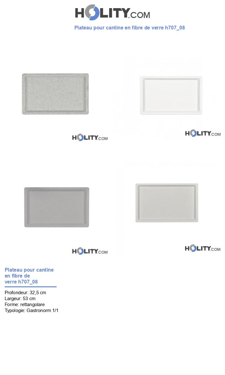 Plateau pour cantine en fibre de verre h707_08