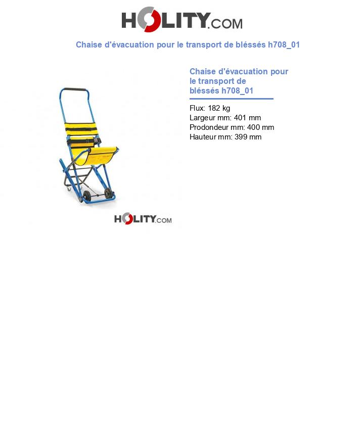 Chaise d'évacuation pour le transport de bléssés h708_01