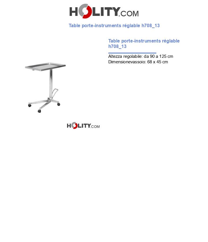 Table porte-instruments réglable h708_13