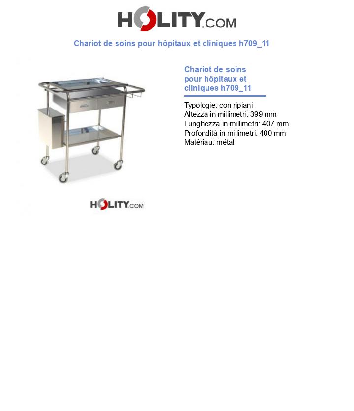 Chariot de soins pour hôpitaux et cliniques h709_11