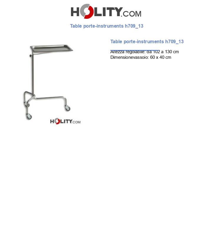 Table porte-instruments h709_13