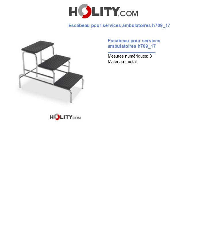 Escabeau pour services ambulatoires h709_17