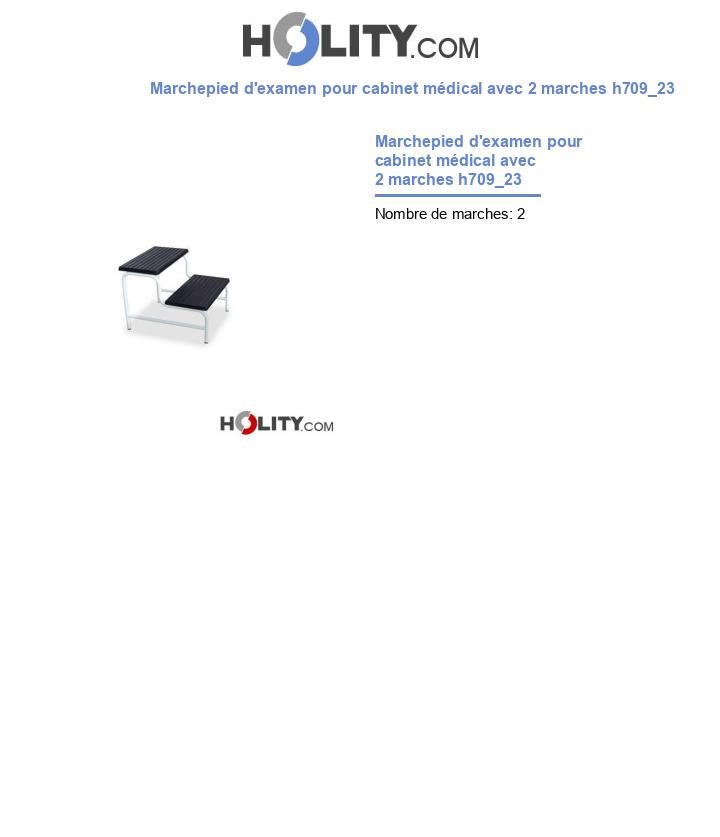 Marchepied d'examen pour cabinet médical avec 2 marches h709_23