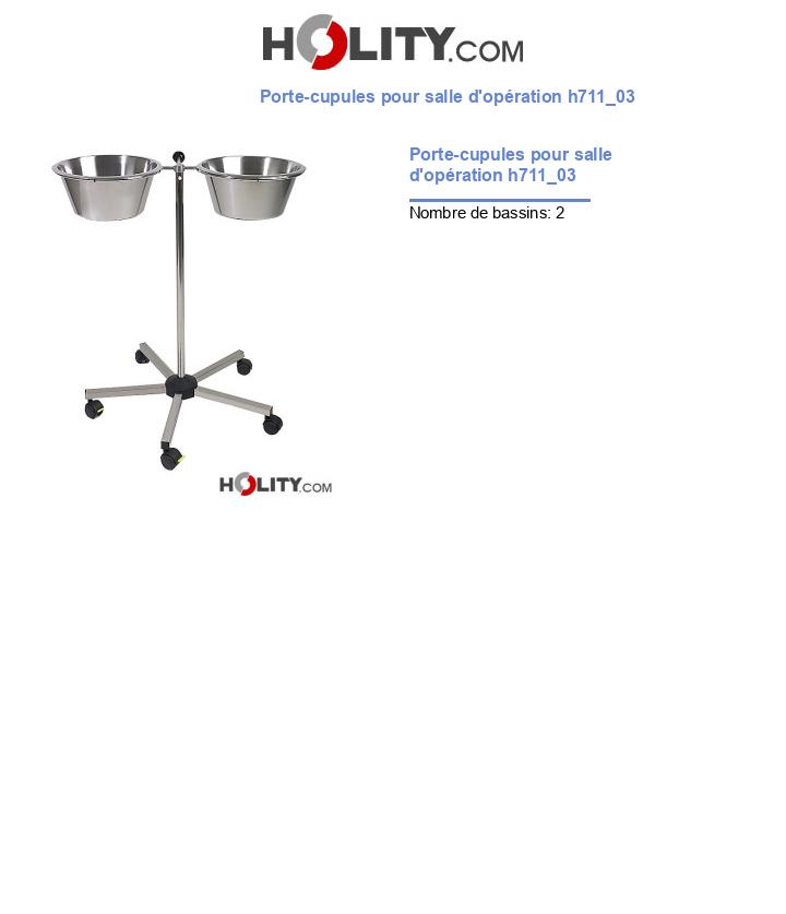 Porte-cupules pour salle d'opération h711_03