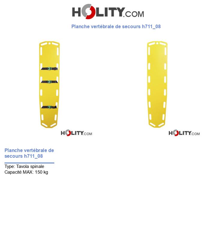 Planche vertébrale de secours h711_08