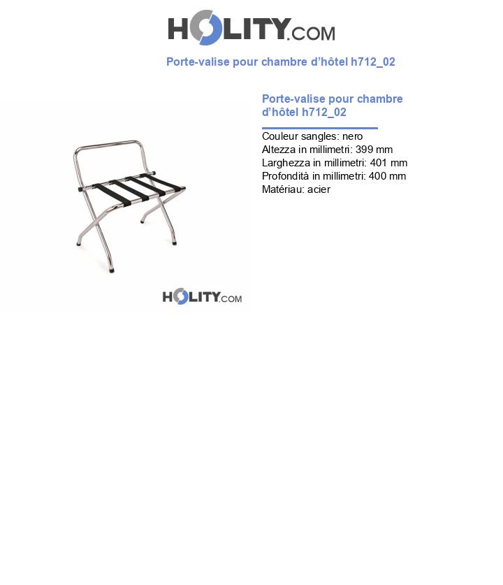 Porte-valise pour chambre d’hôtel h712_02