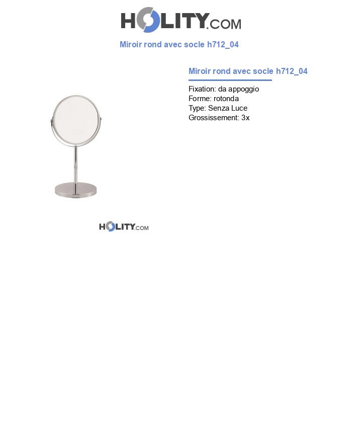 Miroir rond avec socle h712_04