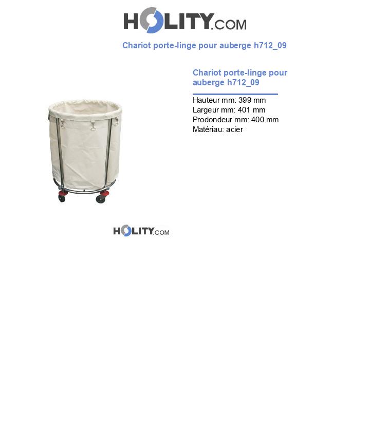 Chariot porte-linge pour auberge h712_09