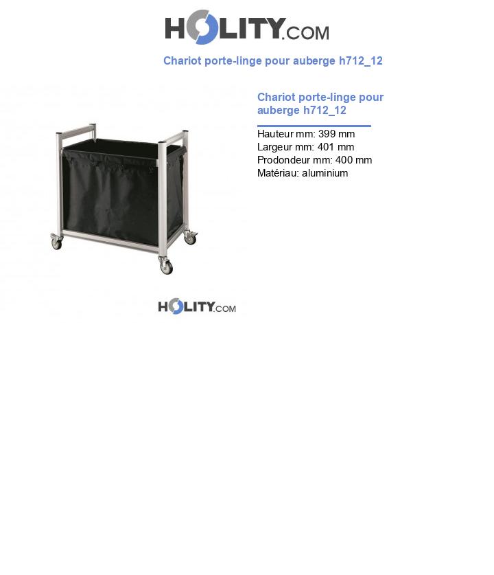 Chariot porte-linge pour auberge h712_12