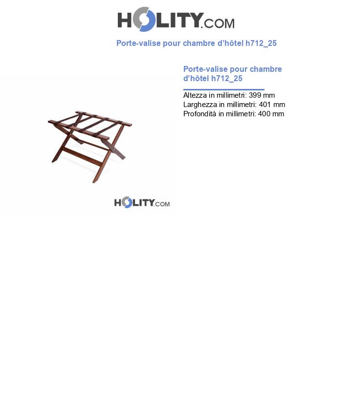 Porte-valise pour chambre d’hôtel h712_25