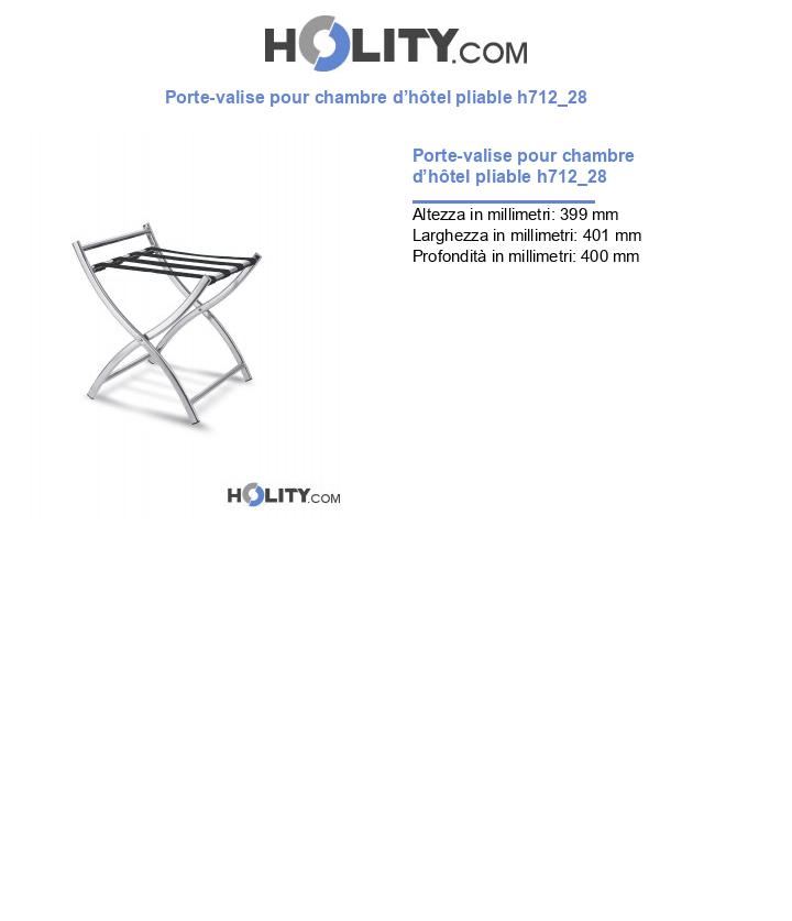 Porte-valise pour chambre d’hôtel pliable h712_28