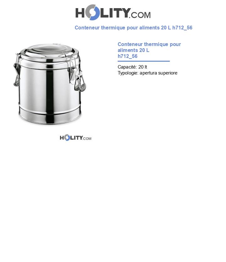 Conteneur thermique pour aliments 20 L h712_56