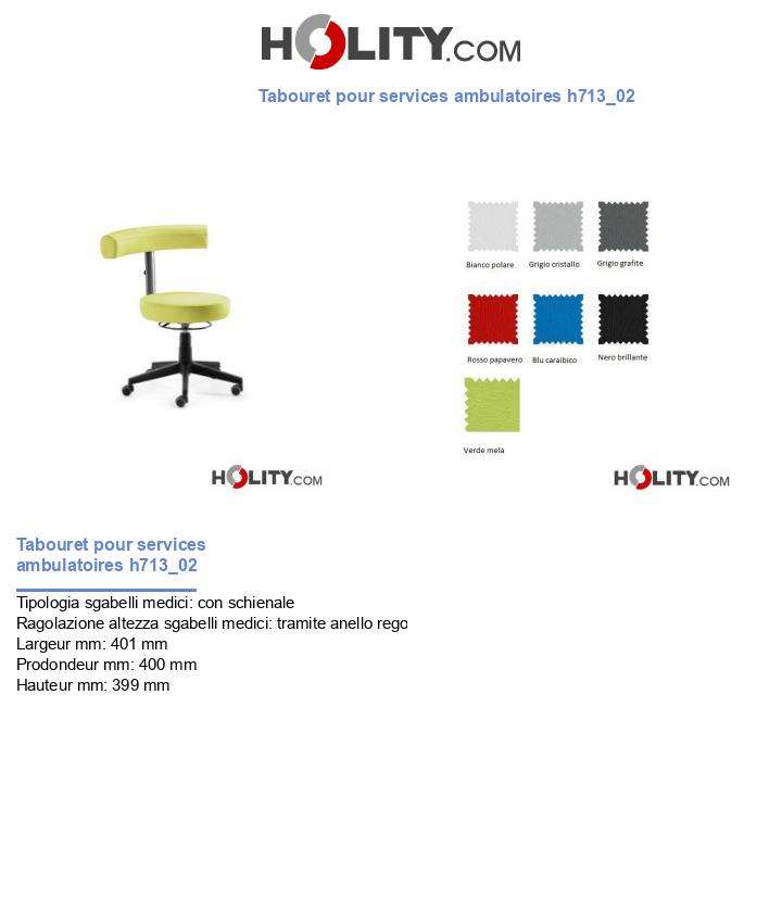 Tabouret pour services ambulatoires h713_02