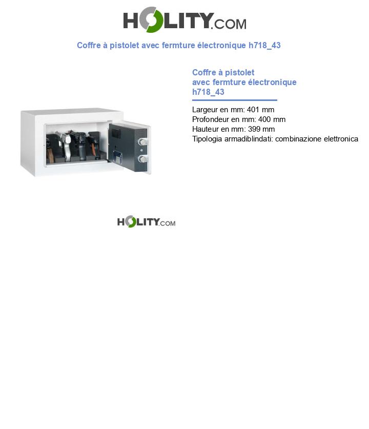 Coffre à pistolet avec fermture électronique h718_43