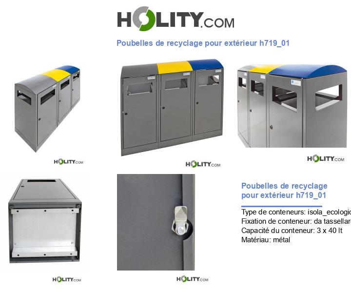 Poubelles de recyclage pour extérieur h719_01