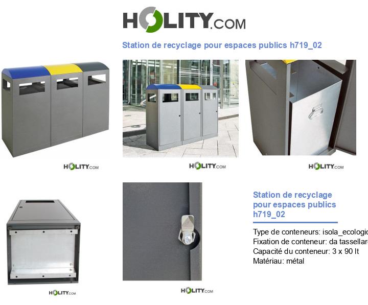 Station de recyclage pour espaces publics h719_02
