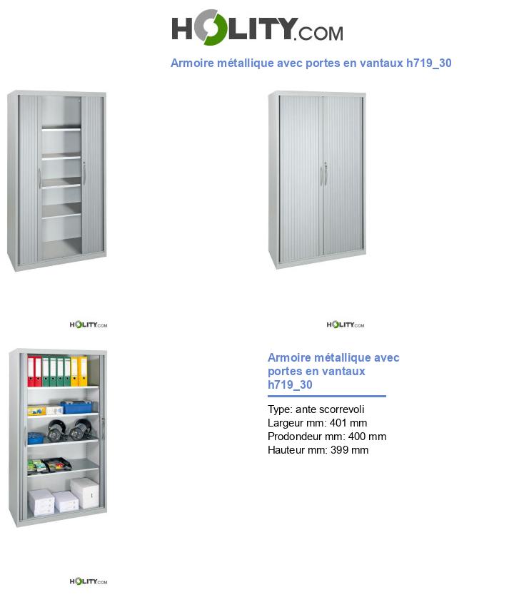 Armoire métallique avec portes en vantaux h719_30