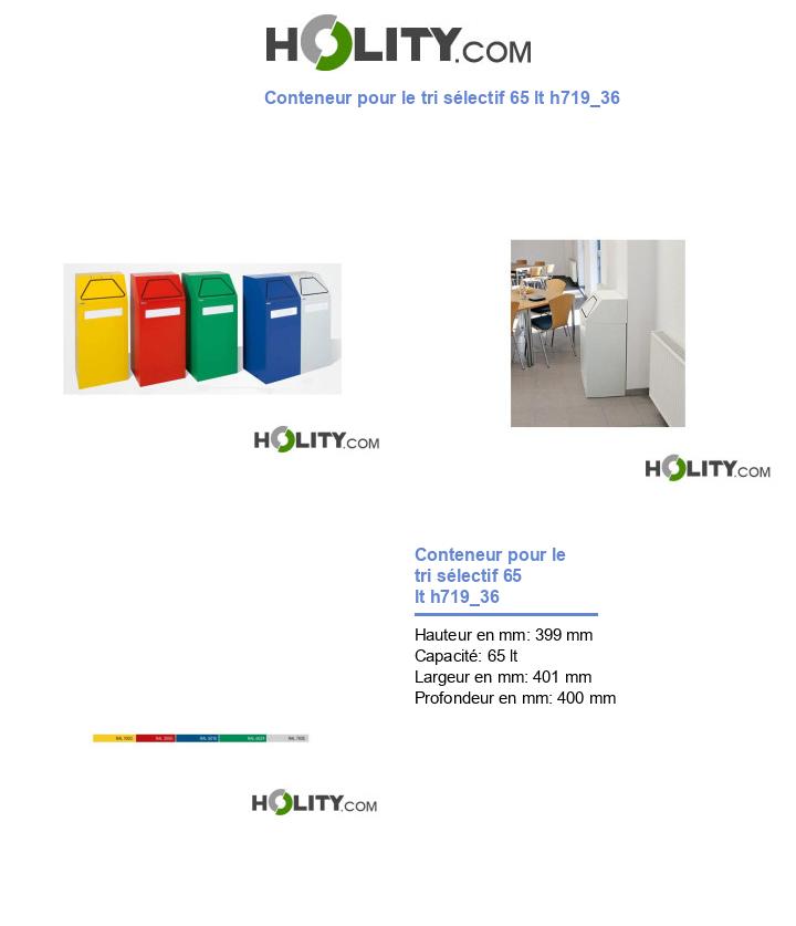 Conteneur pour le tri sélectif 65 lt h719_36