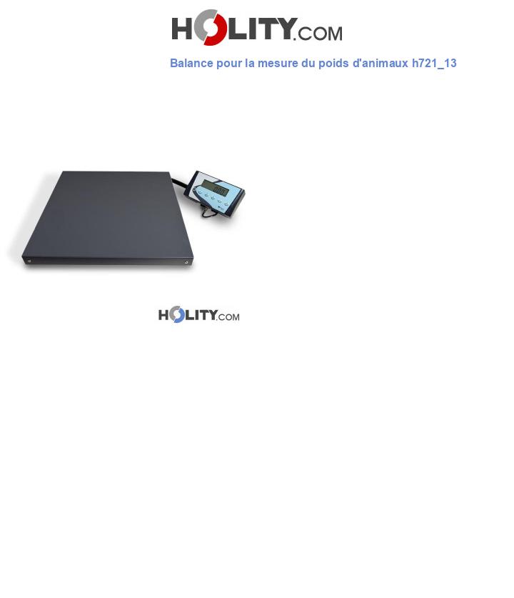 Balance pour la mesure du poids d'animaux h721_13