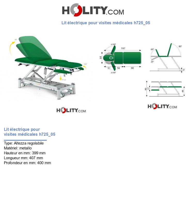 Lit électrique pour visites médicales h725_05